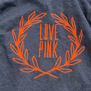 PINK Victoria’s Secret hoodie small blue orange full zip pockets